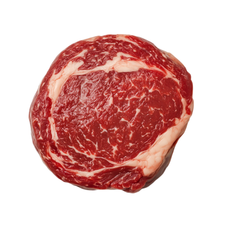 Fresh Raw Ribeye Steak on Perfect for Food Photography png