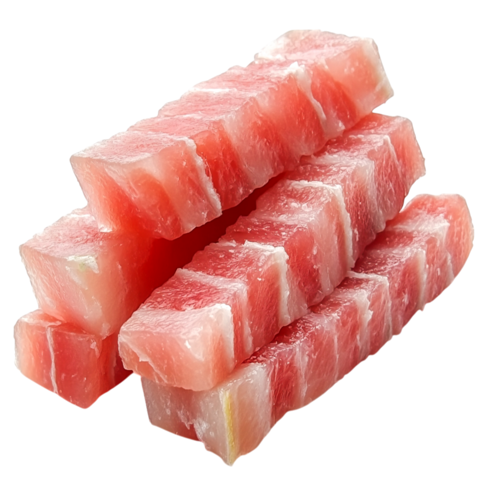 Fresh Raw Tuna Slices Ready for Sushi or Sashimi Preparatind Presentation png