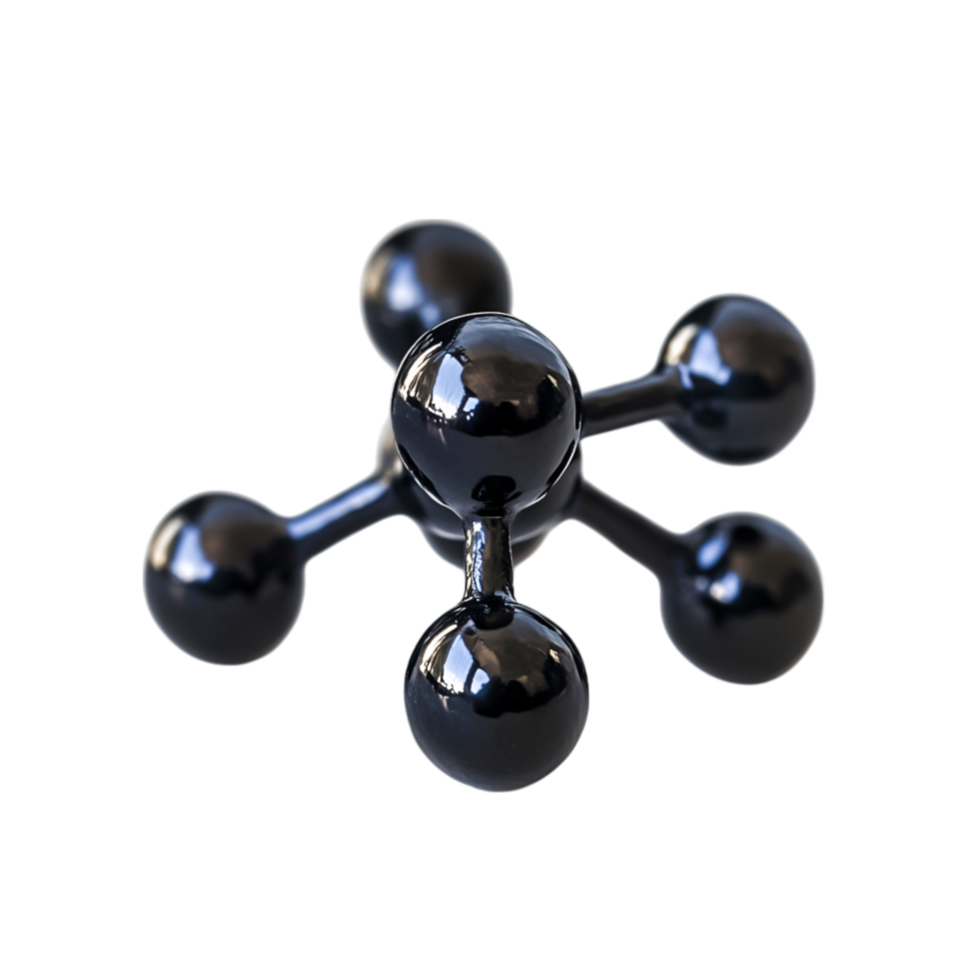 Black Molecular Model on for Educational Purposes png