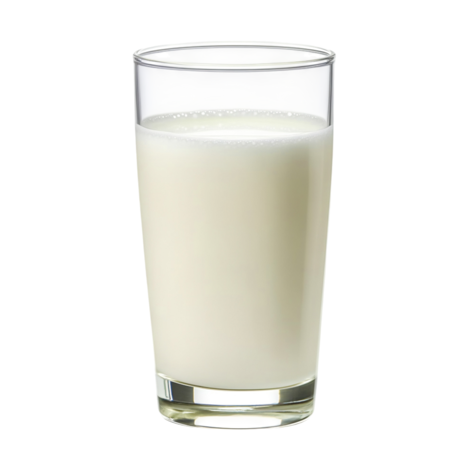 Fresh White Milk in a Transparent Glass png