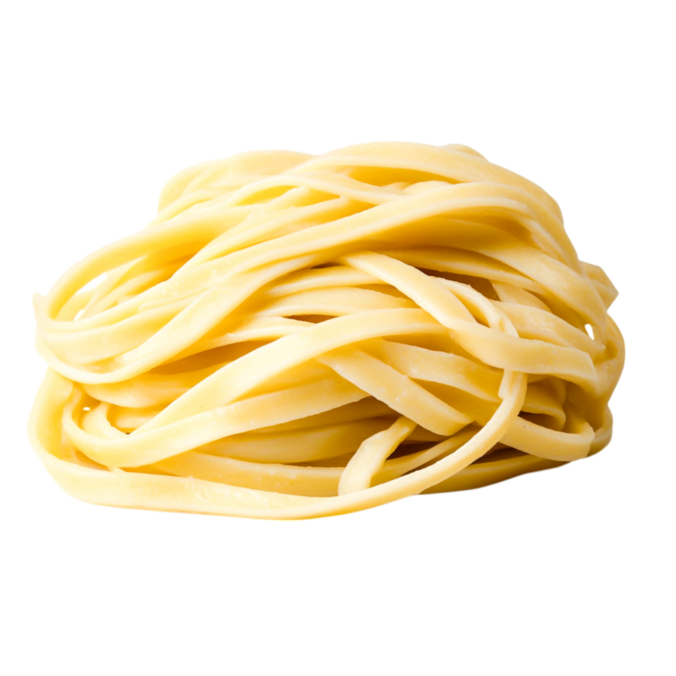 Fresh Uncooked Pasta Noodles Ready for Italian Cooking and Meal Preparation png