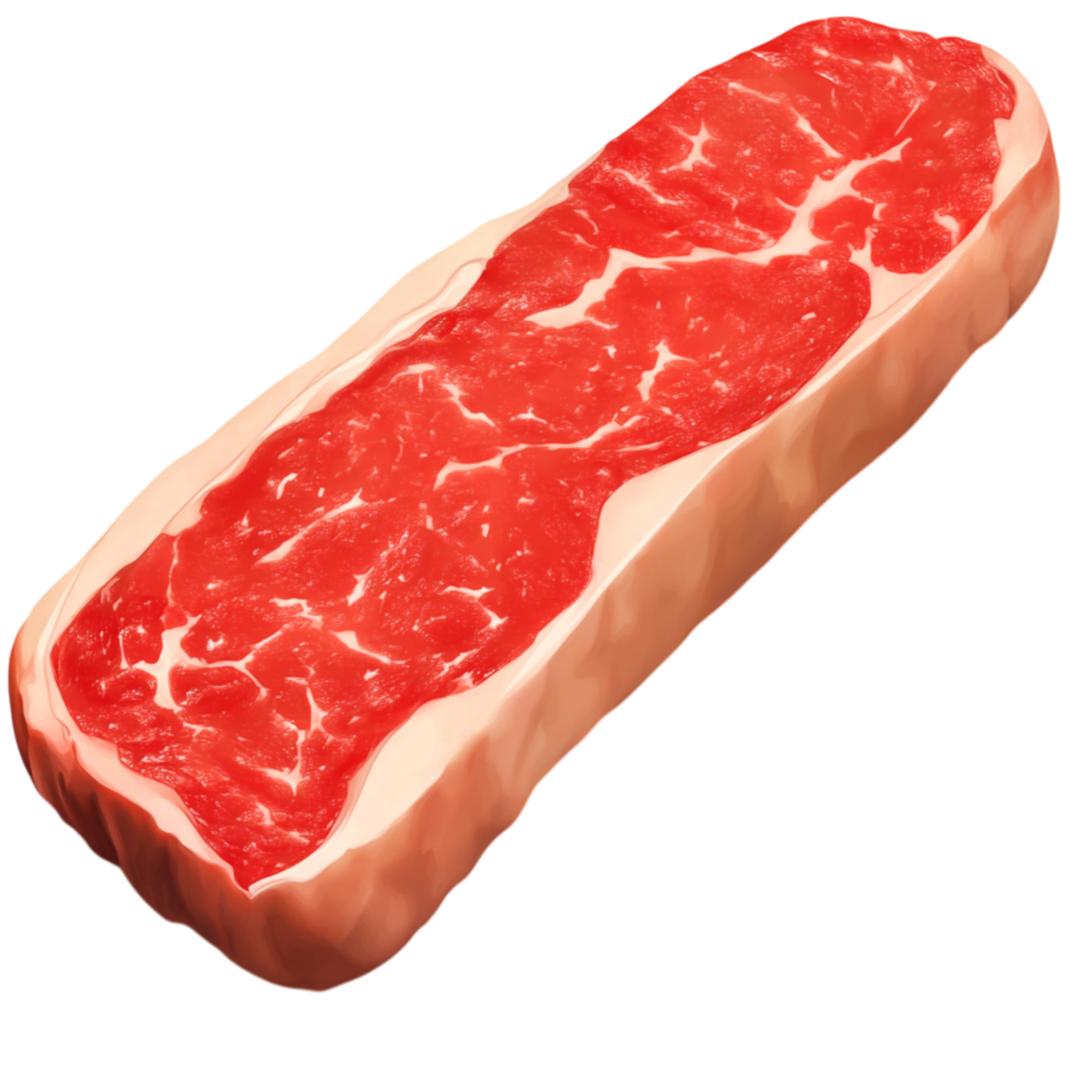 Freshly Cut Ribeye Steak With Marbled Fat for Culinary Delights png