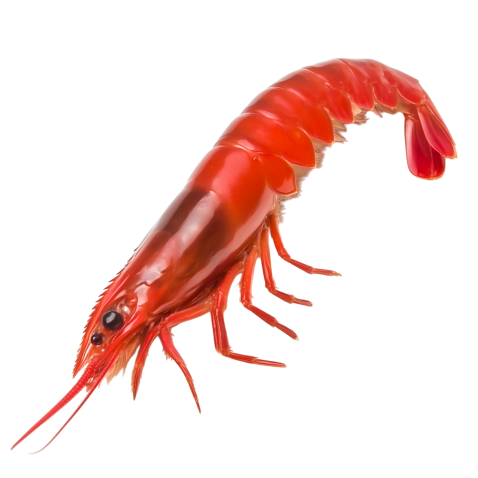Fresh Red Shrimp on for Culinary and Seafood Imagery png