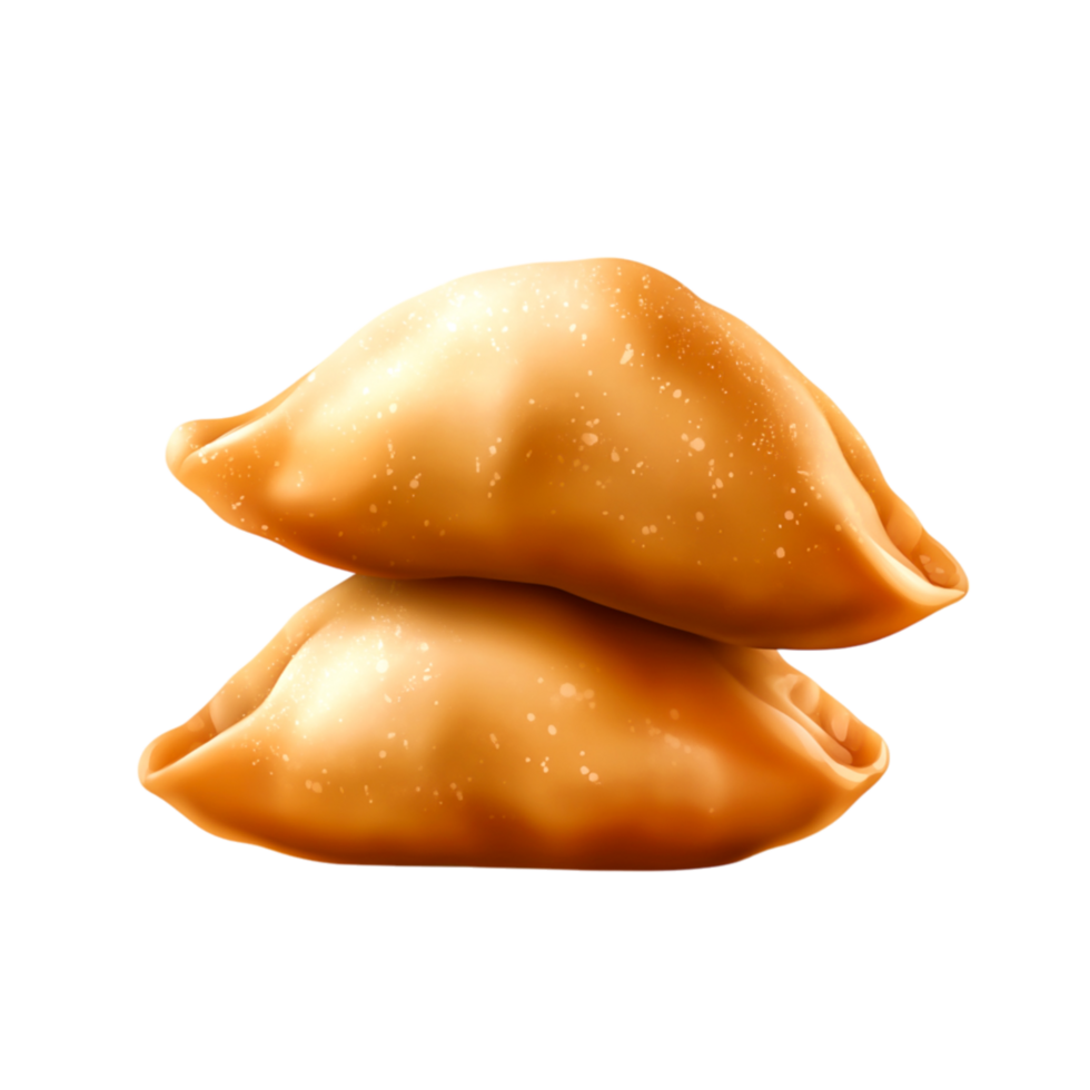 Delicious Golden-Brown Dumplings Stacked on One Another png
