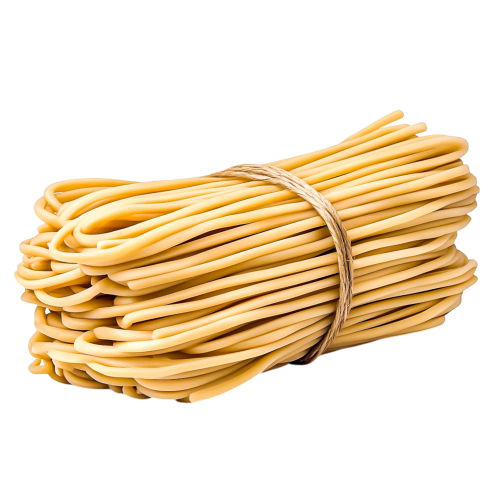 Fresh Uncooked Fettuccine Pasta Bundle Wrapped with Natural Twine png
