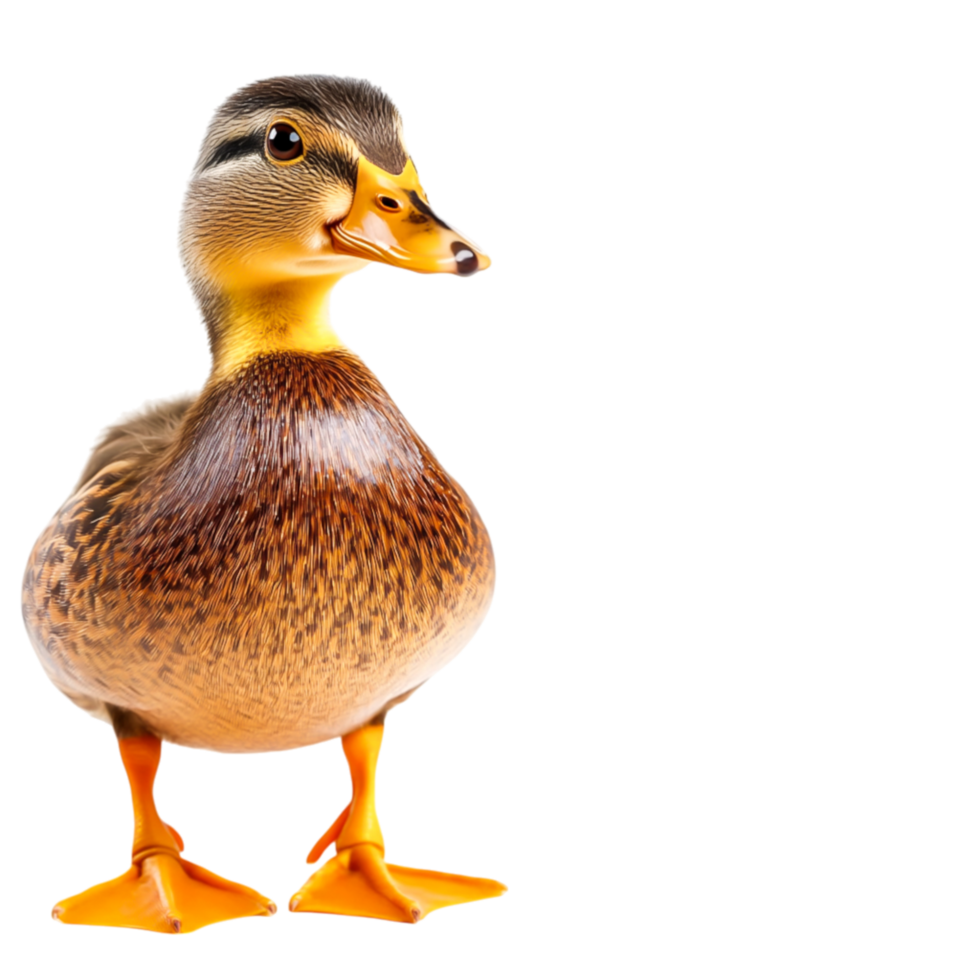 closeup of a Beautiful Brown Duck with Bright Eyes png