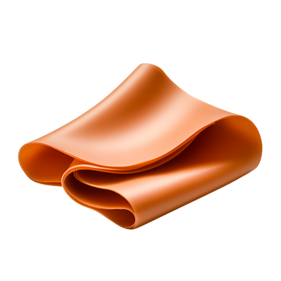 Smooth Orange Fabric Draped Elegantly Over Flat Surface png