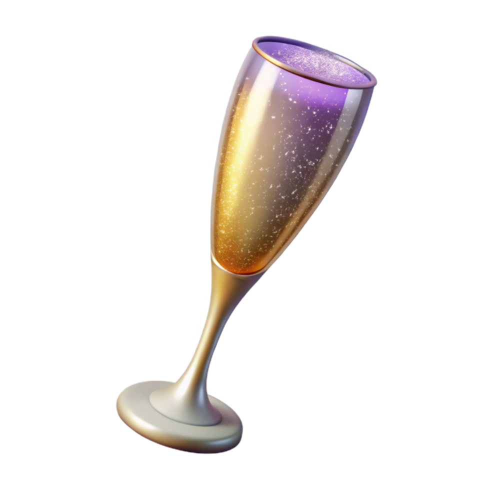 stunning vintage Sparkling Champagne Flute Isolated with Transparent Background professional png