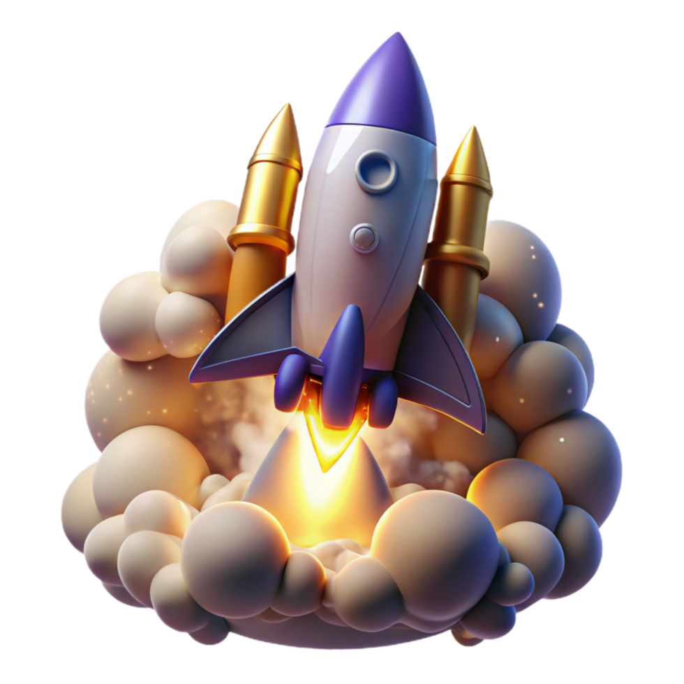 stunning abstract Space Shuttle Launch with Smoke Plume Cutout Isolated Element authentic png