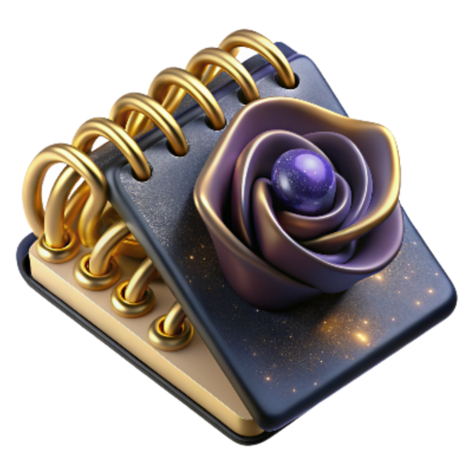 beautiful traditional Spiral Notebook Top View Isolated Element exclusive png