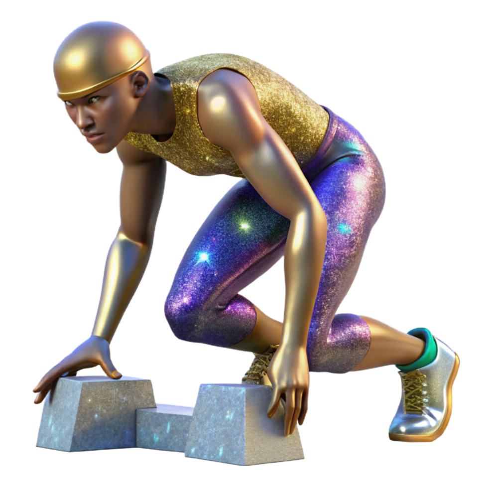 impressive creative Sprinter Starting Block Position Transparent authentic png