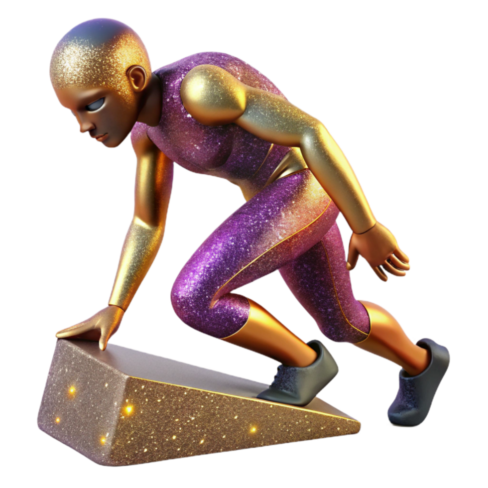 wonderful artistic Sprinter Starting Block Position Transparent genuine png
