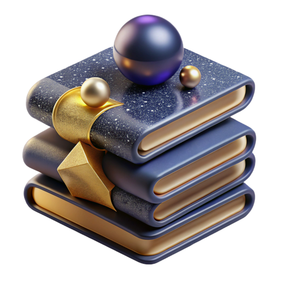 wonderful vintage Stack of Books Different Colors Cutout premium png