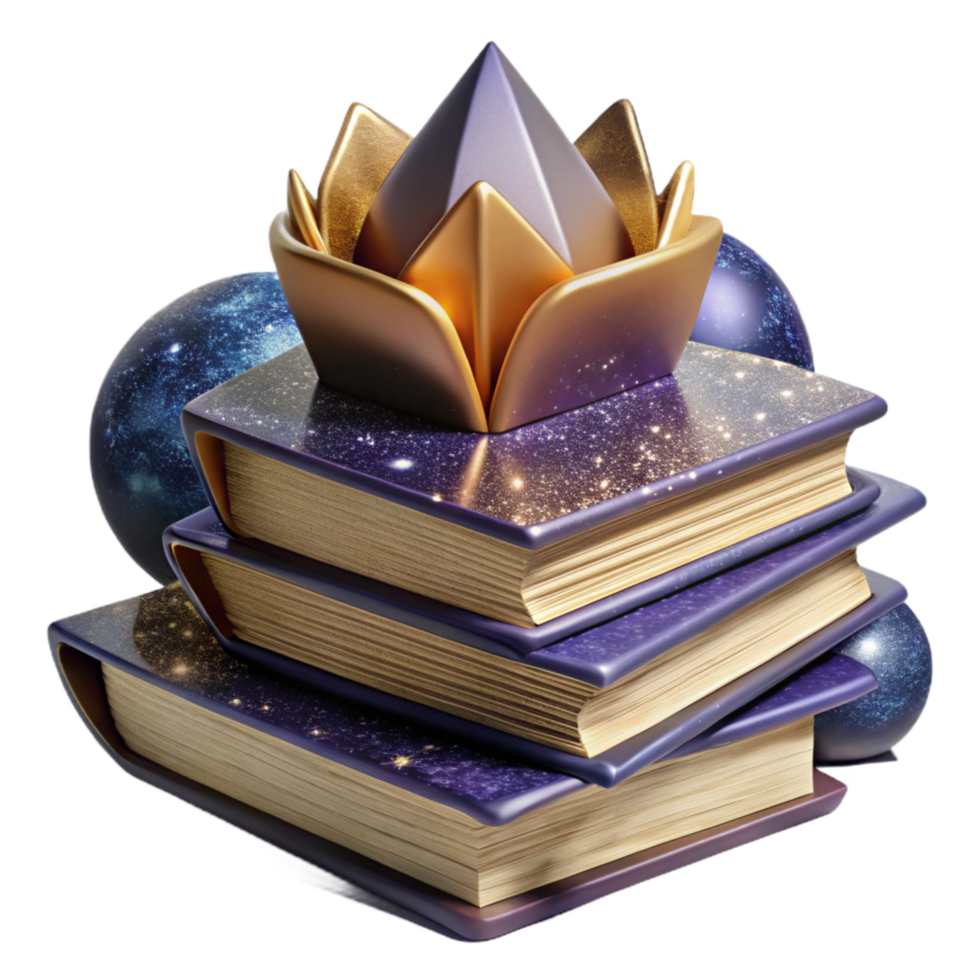 magnificent creative Stack of Books Front View Cutout png