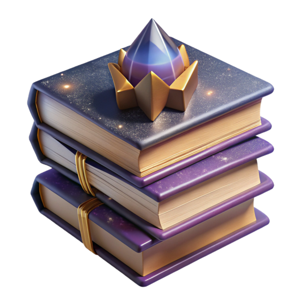 stunning abstract Stack of Books Side View Cutout Isolated genuine png