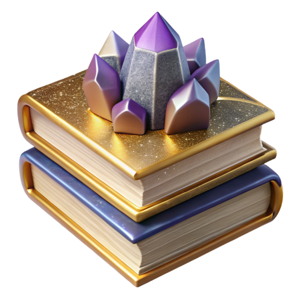 elegant vintage Stack of Books Side View Cutout Isolated detailed png