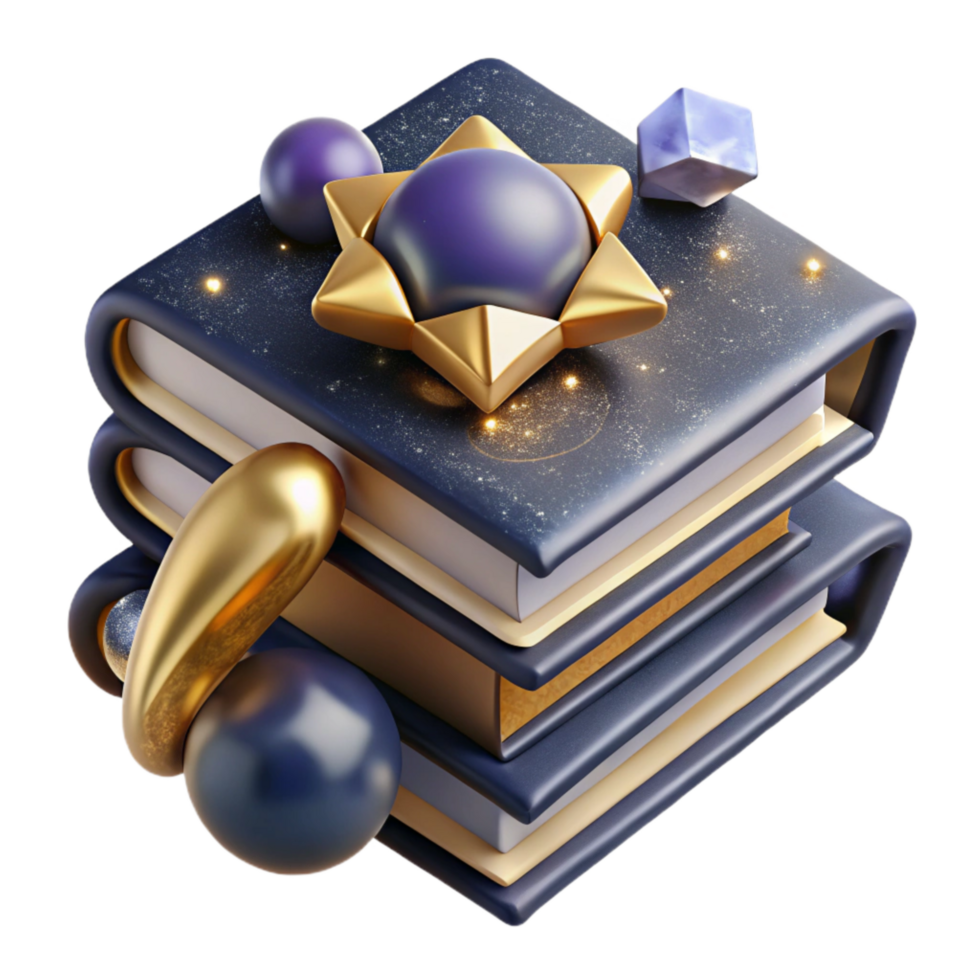 vibrant rustic Stack of Books Top View Cutout high quality png