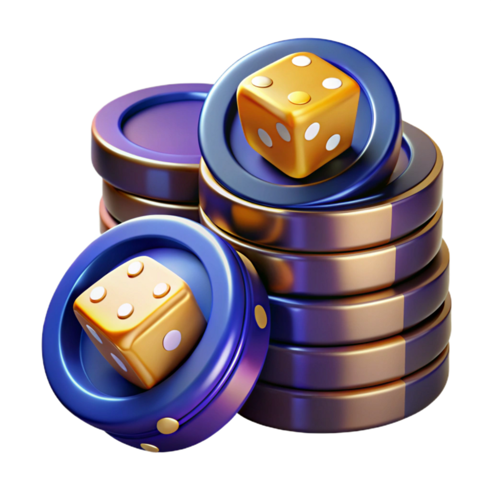 serene rustic Stack of Casino Chips Transparent Background original png