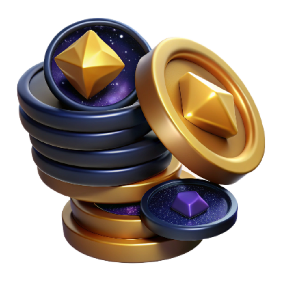 dramatic contemporary Stack of Coins Top View Cutout original png