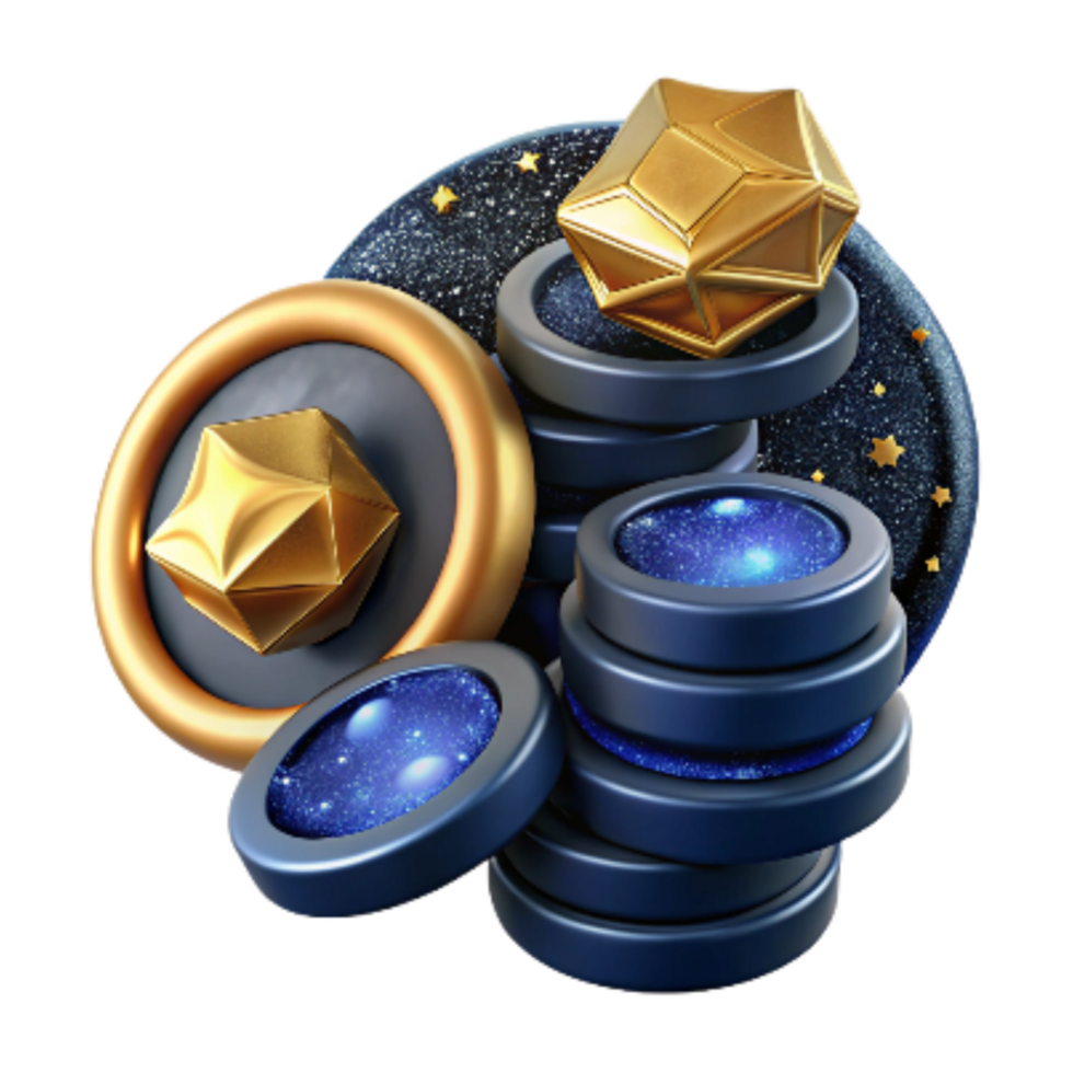 beautiful artistic Stack of Coins Top View Cutout exclusive png