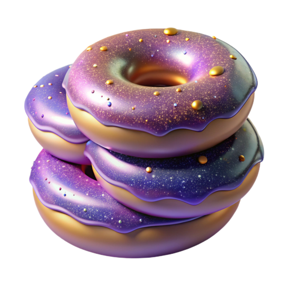 wonderful classic Stack of Donuts Glazed Isolated Element premium png