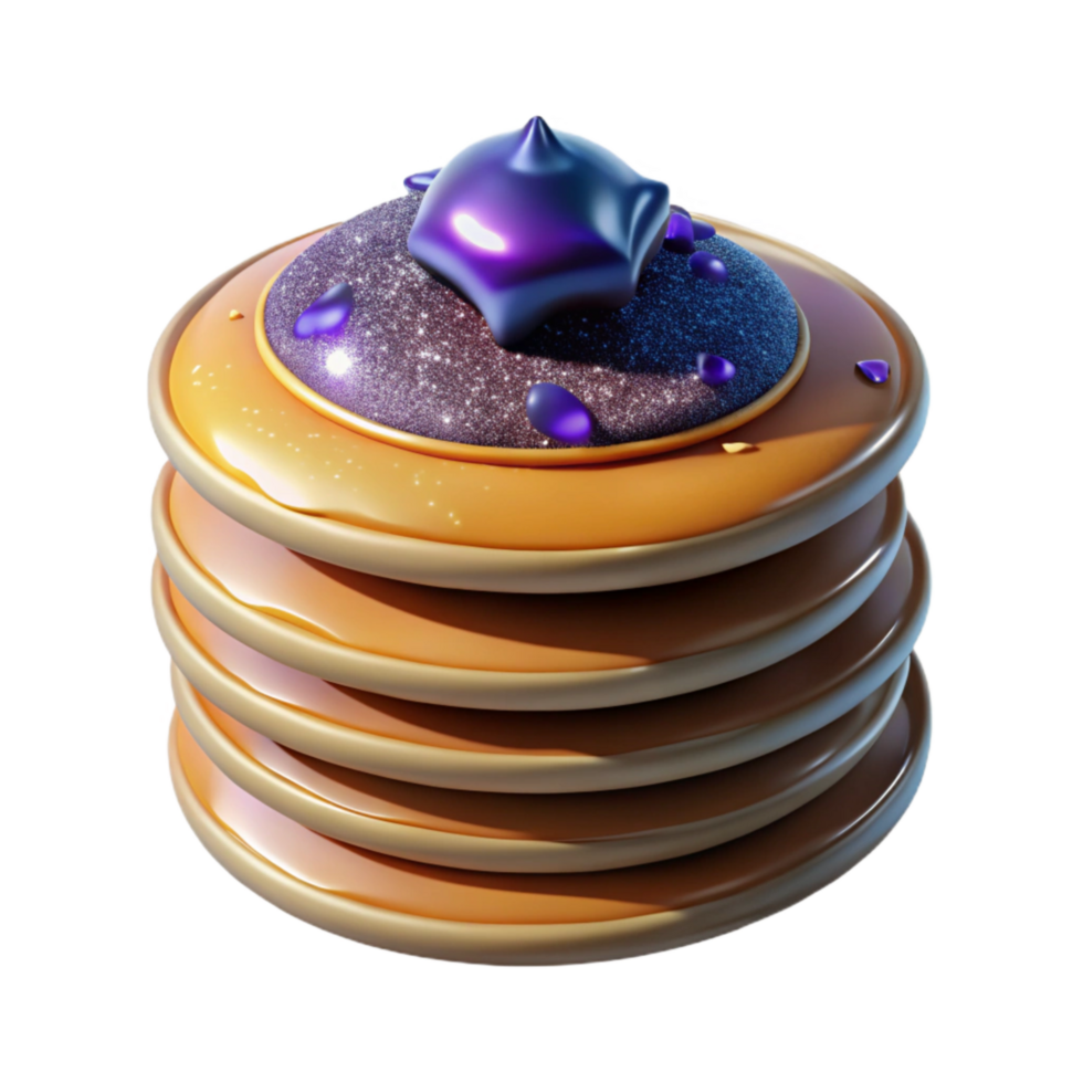 serene classic Stack of Pancakes Side View Cutout detailed png