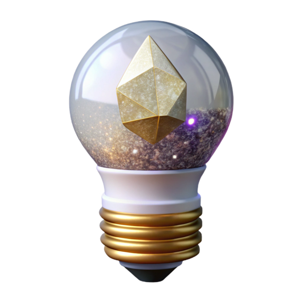 serene contemporary White Lightbulb Front View Transparent Background exclusive png