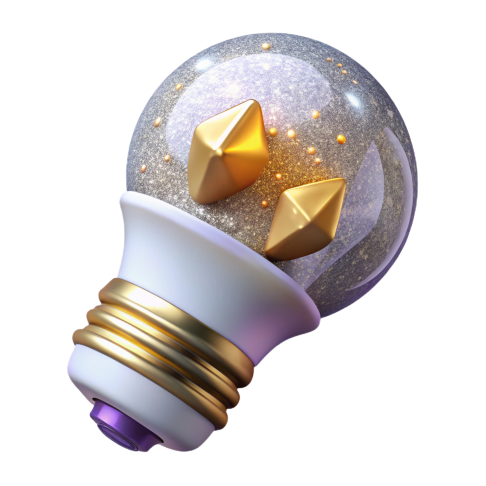 extraordinary creative White Light Bulb Glowing Cutout Element authentic png