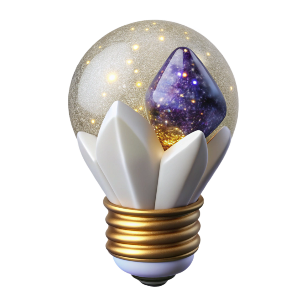 impressive artistic White Light Bulb Lit Up Cutout high resolution png
