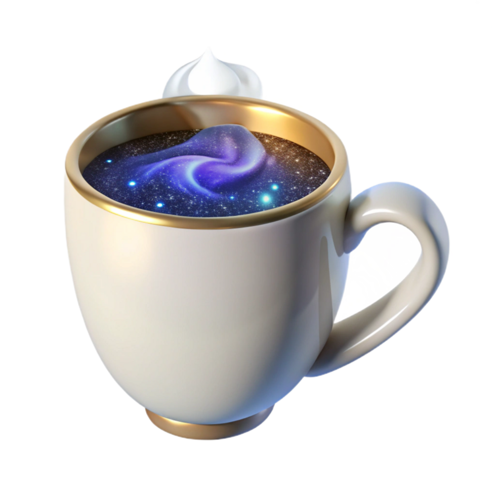 serene modern White Mug with Steam Transparent Background detailed png