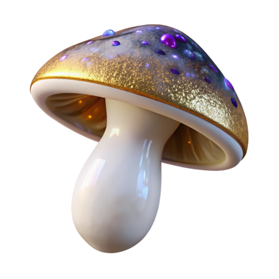 impressive contemporary White Mushroom Top View Cutout with Gills authentic png