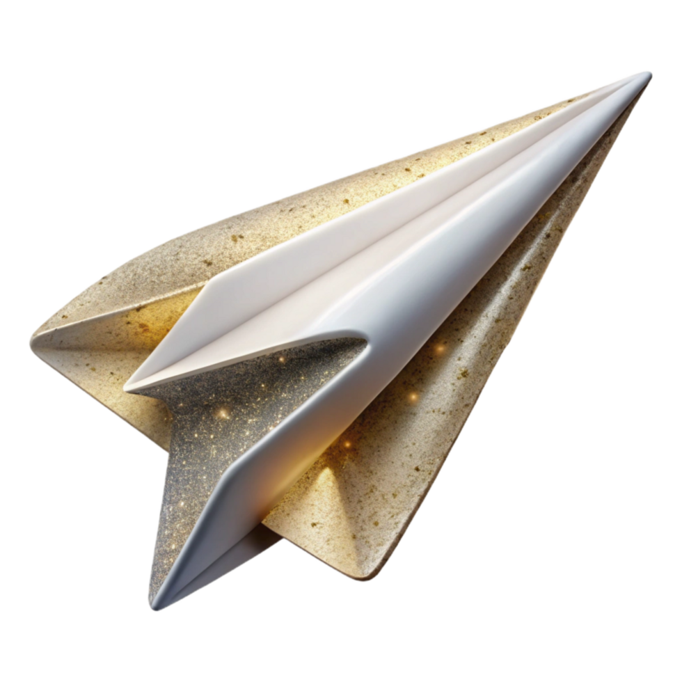 magnificent abstract White Paper Airplane Flying Transparent Background png