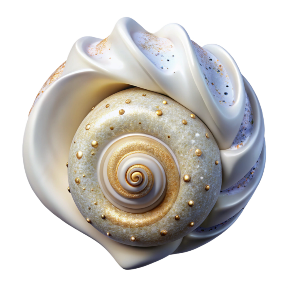serene abstract White Seashell Spiral Shaped Transparent genuine png