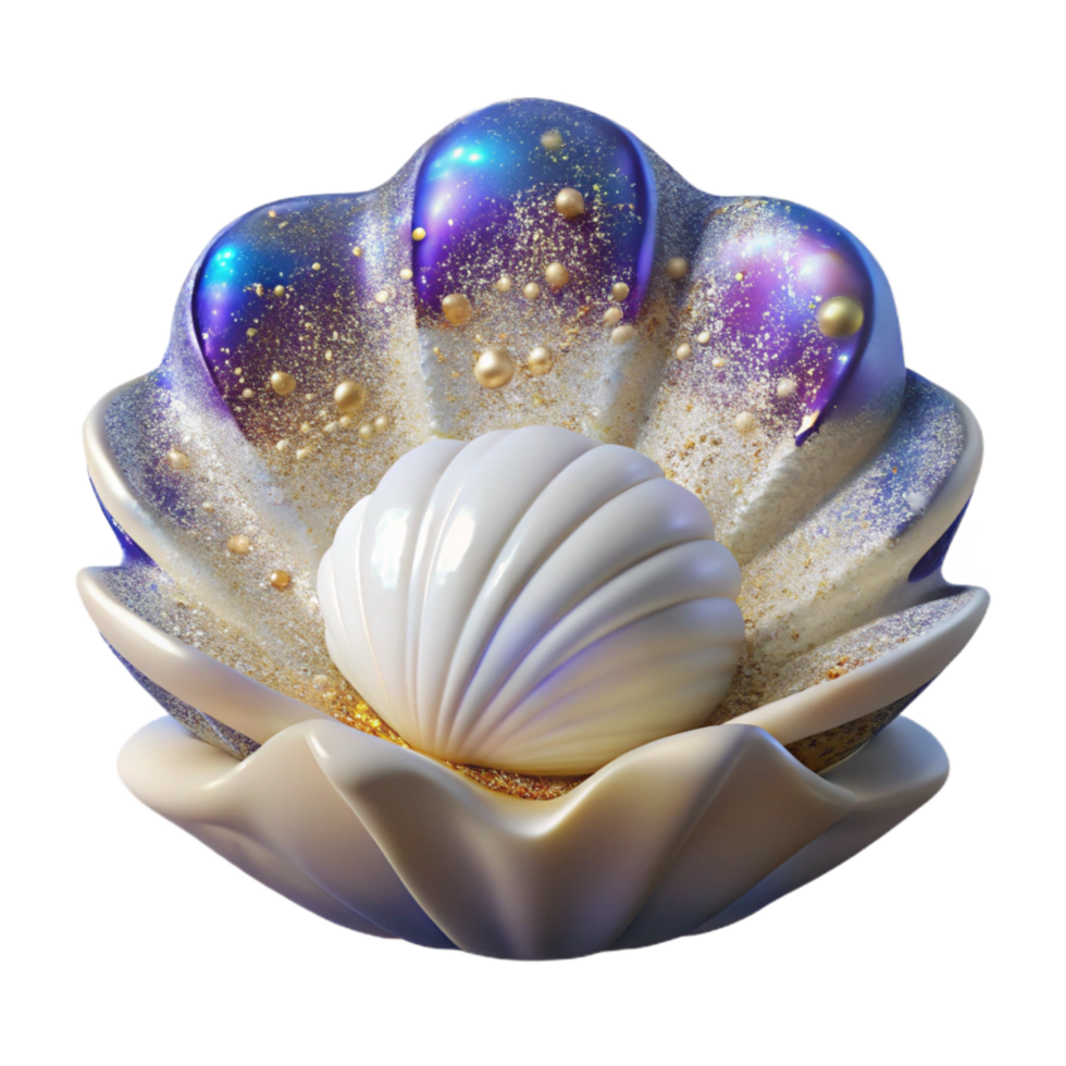 serene abstract White Seashell Isolated Transparent exclusive png