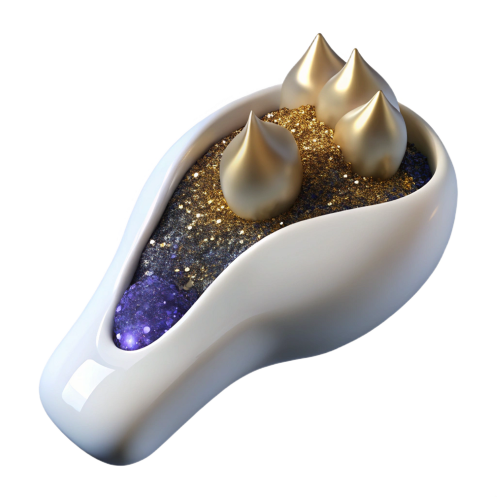 vibrant modern White Toothbrush Top View Isolated on Transparent Background authentic png