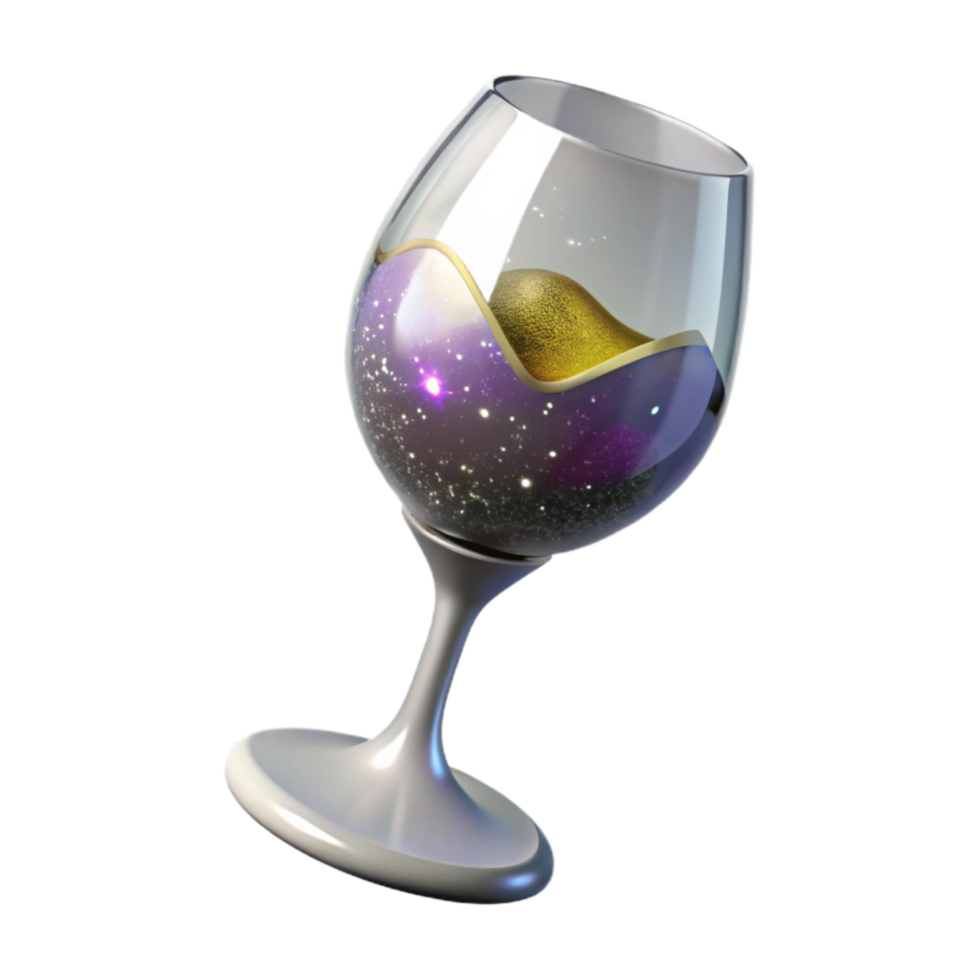 extraordinary creative White Wine Glass Side View Cutout high quality png