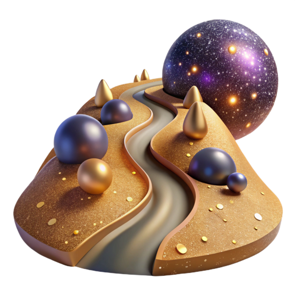 dramatic rustic Winding Dirt Path Through Rolling Hills Cutout png