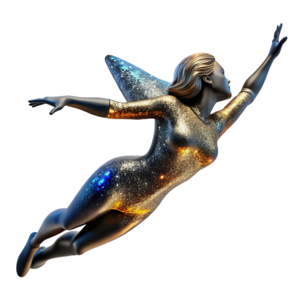 stunning contemporary Woman Skydiving Silhouette Cutout detailed png