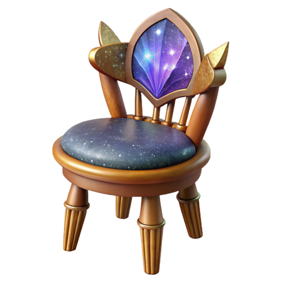 stunning abstract Wooden Chair Back View Transparent Background professional png