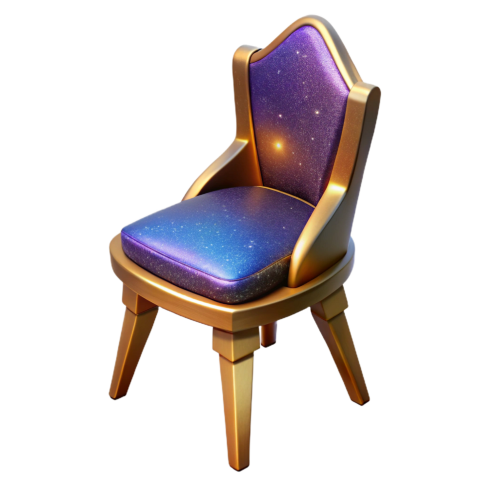 vibrant artistic Wooden Chair Side View Isolated Transparent Background high resolution png