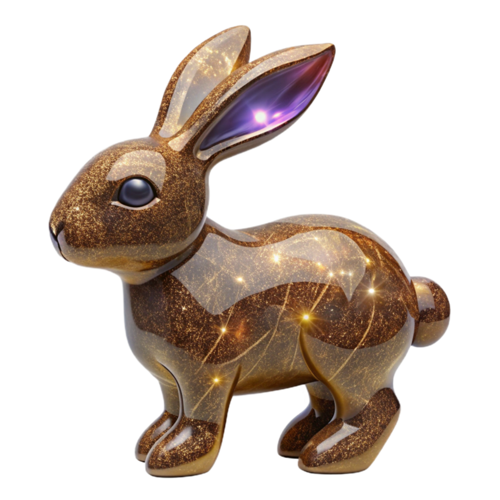 impressive rustic Wooden Easter Bunny Side View Transparent Cutout high resolution png