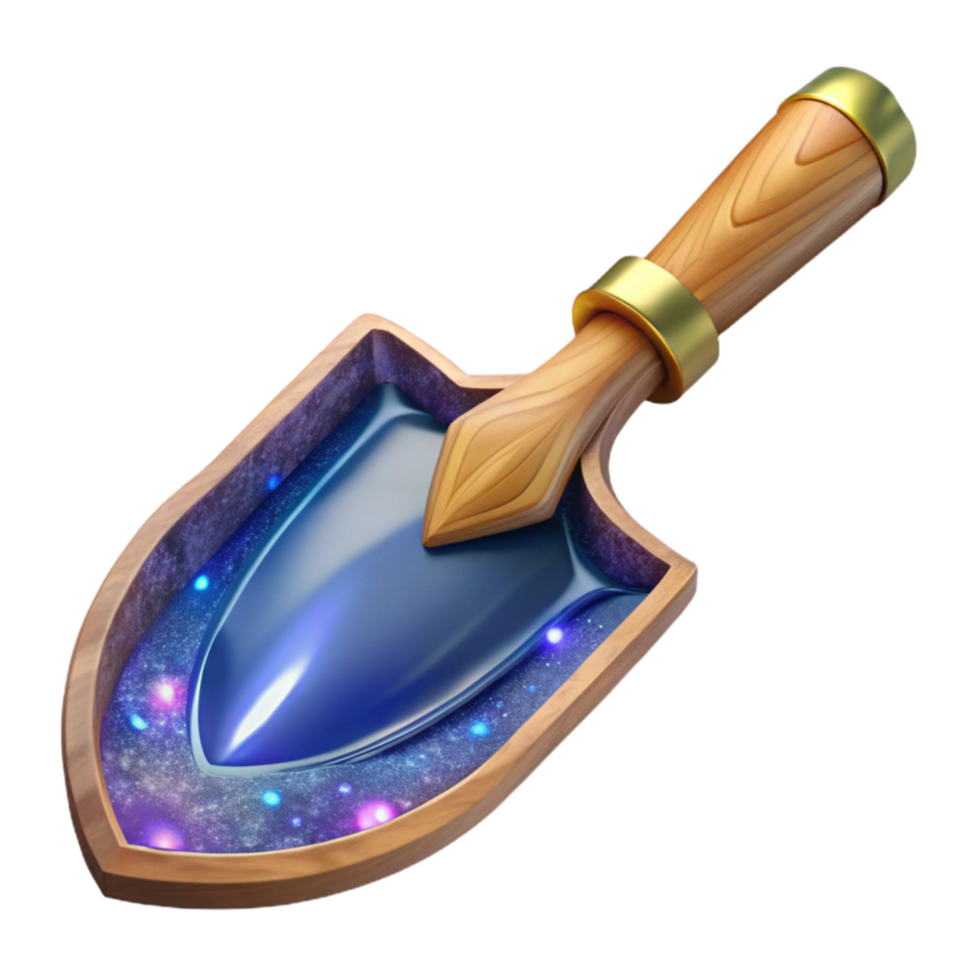 elegant rustic Wooden Garden Trowel Side View Transparent Cutout genuine png
