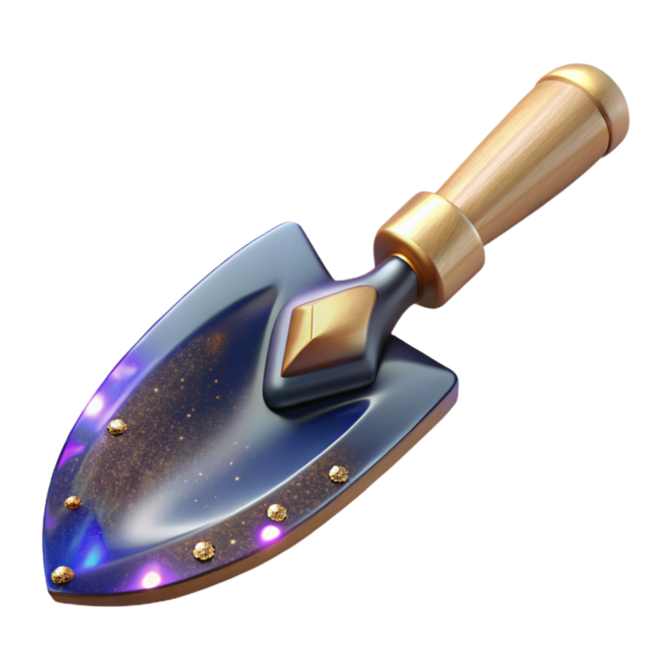 stunning classic Wooden Garden Trowel Side View Transparent Cutout high resolution png
