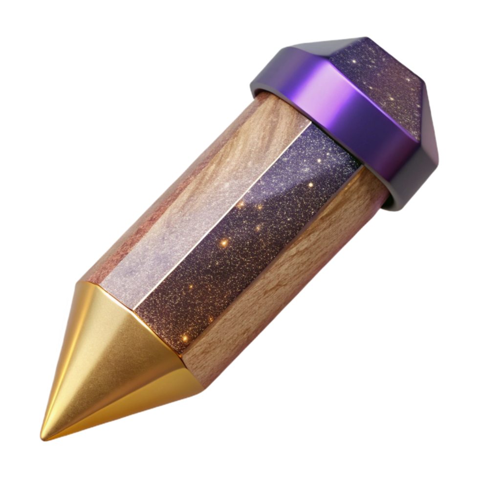 wonderful vintage Wooden Pencil Angled View Transparent authentic png
