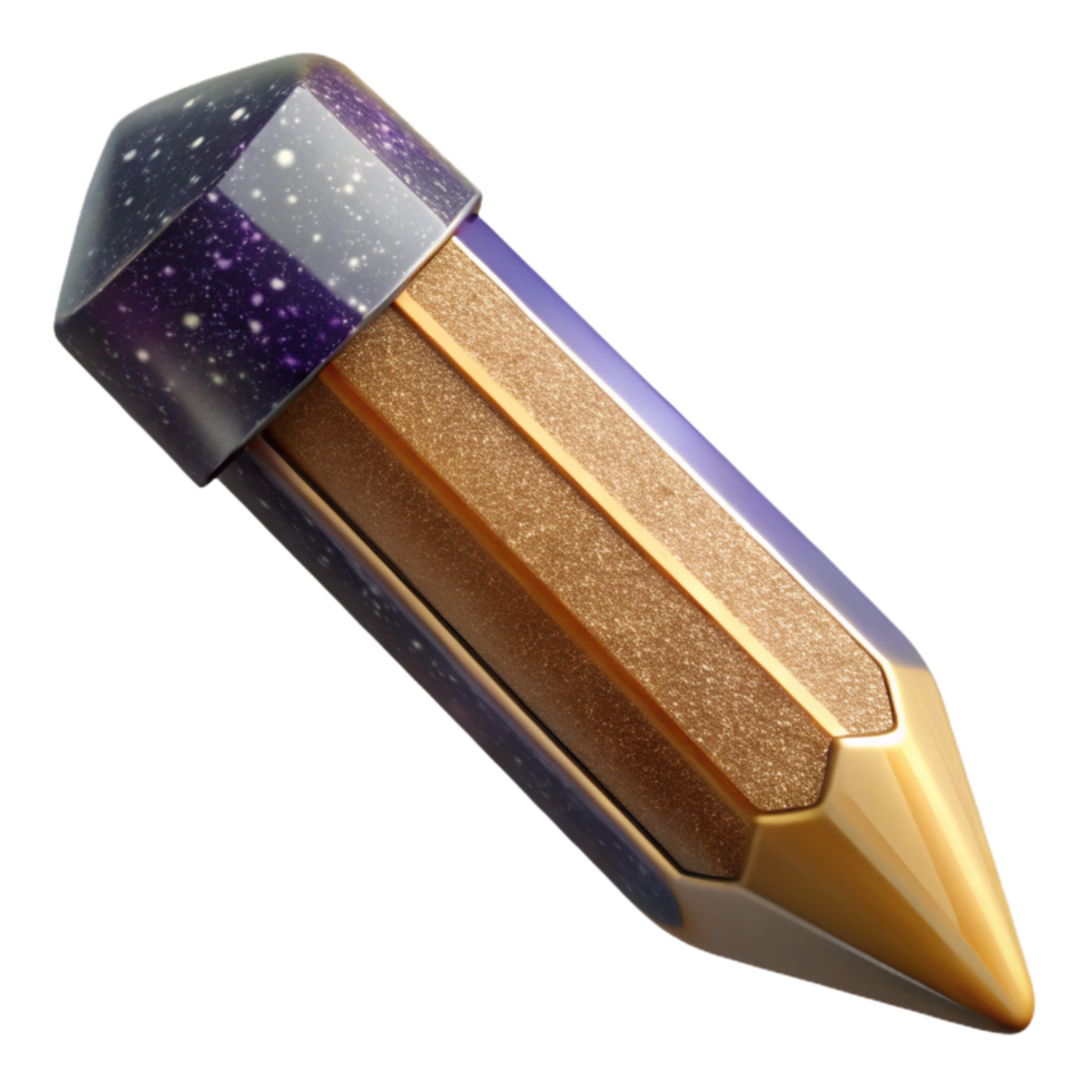 dramatic minimalist Wooden Pencil Top View Transparent Background authentic png
