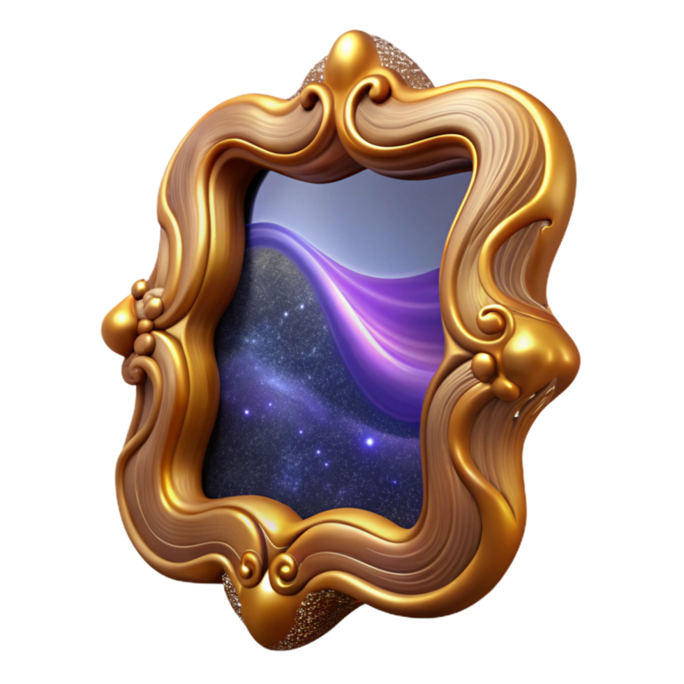 vibrant rustic Wooden Picture Frame Front View Isolated Element original png