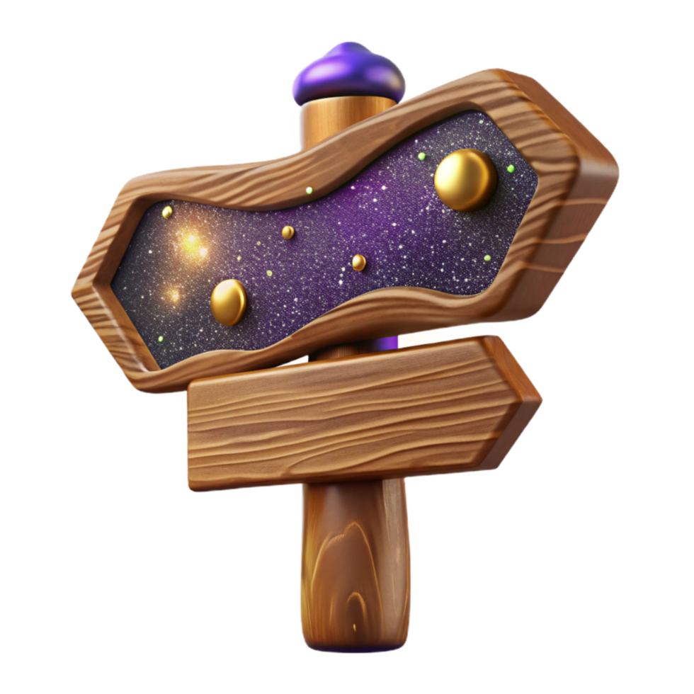 extraordinary rustic Wooden Signpost Side View Cutout premium png