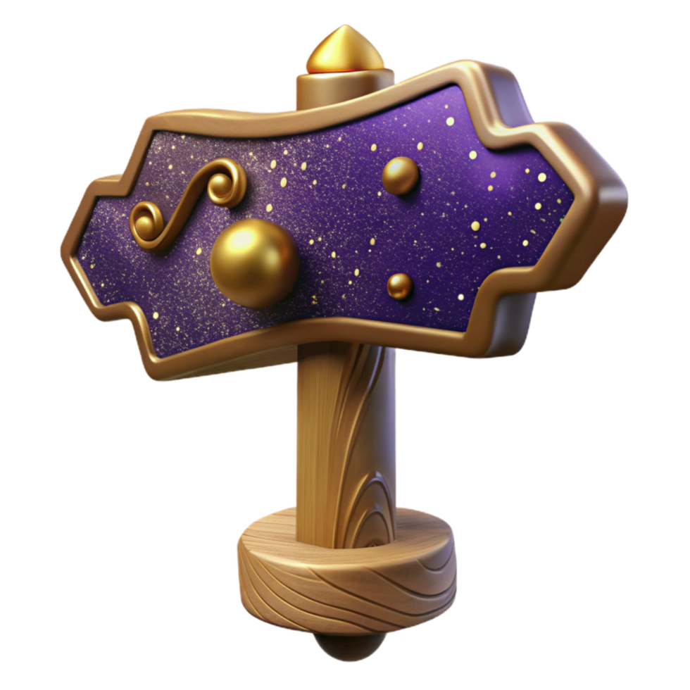 serene classic Wooden Signpost Side View Cutout exclusive png