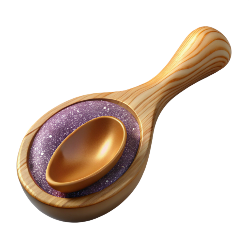 stunning minimalist Wooden Spoon Top View Isolated Cutout genuine png