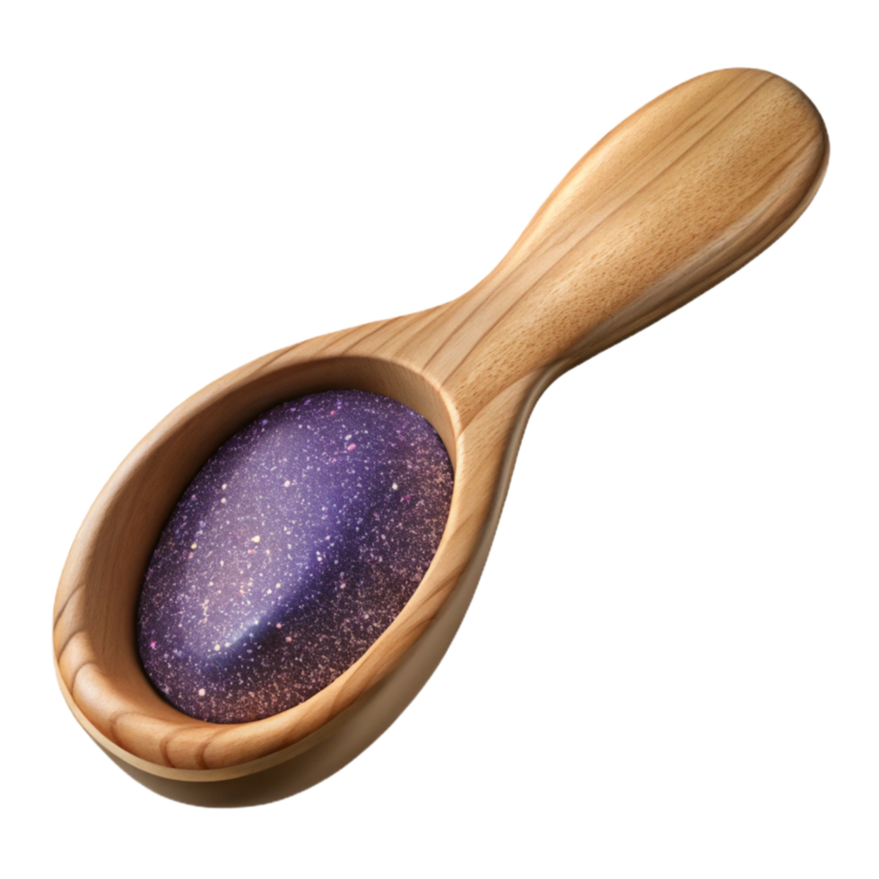 beautiful contemporary Wooden Spoon Top View Isolated Cutout authentic png